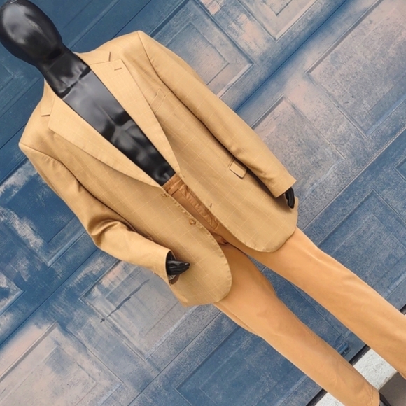 Alan Flusser MEN'S Silk & Worsted Wool Luxury Blend Window Paigne Blazer - Picture 11 of 17